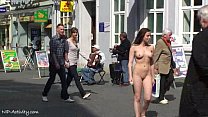 Damjana - Crazy tattooed girl naked in public streets