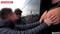 Lucky German Amateur Fucks Hot Blonde In The Sex Bus - LETSDOEIT.COM